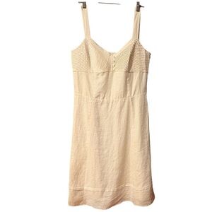 LOFT Cream Midi Dress with Elegant Design